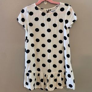 Black & White polka dot Old Navy toddler dress. Size 5T
